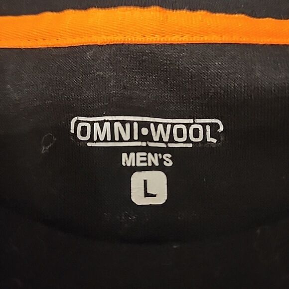 Omni Wool Thermal Shirt Mens Wool Base Layer Size L Black Outdoor Long Sleeve - Picture 3 of 8
